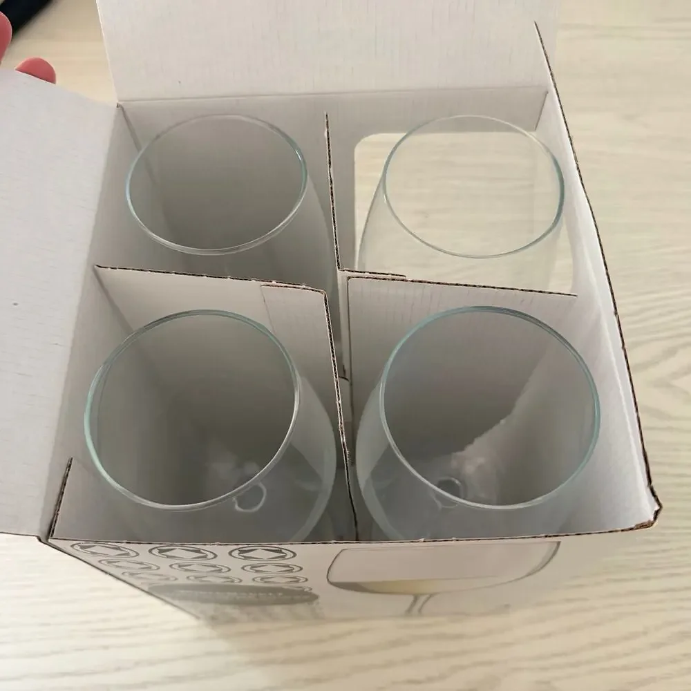 World Market White Wine Glasses Set of 4 NEW 19 Ounce